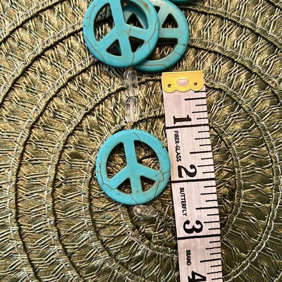 NWT Angela’s Designs handmade peace sign bead bracelet with dangling peace sign - Picture 6 of 6